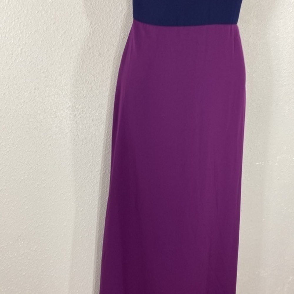 Jill Stuart Viola & Deep Violet & Deep Iris Color Block Gown 6 MM7 - Picture 8 of 12